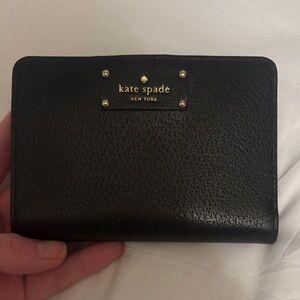 Kate Spade Black Textured Wallet